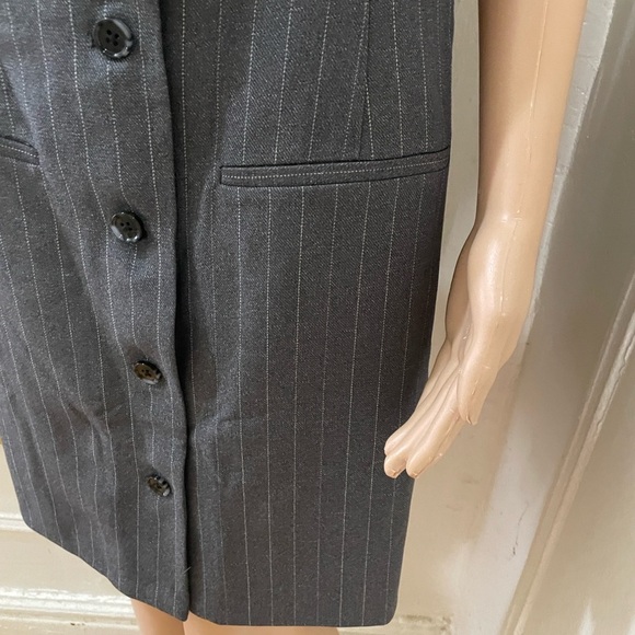 Abercrombie & Fitch Charcoal Pinstripe Mini Dress - Picture 4 of 15